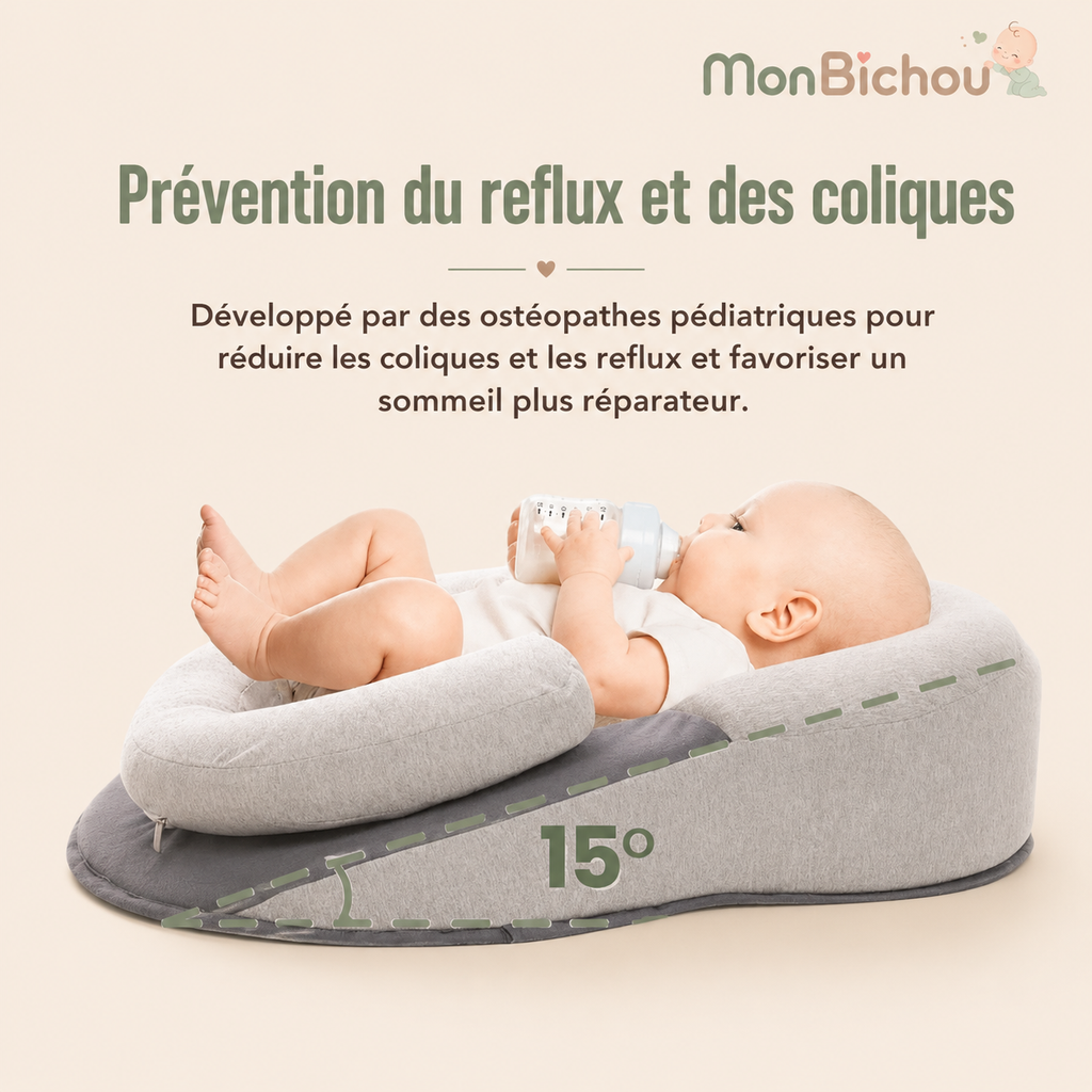 MonBichou™ | Lit bébé anti-reflux ergonomique